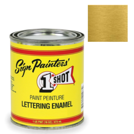 1/2 Pint 1 Shot 109L METALLIC GOLD Paint Lettering Enamel Pinstriping One  Shot